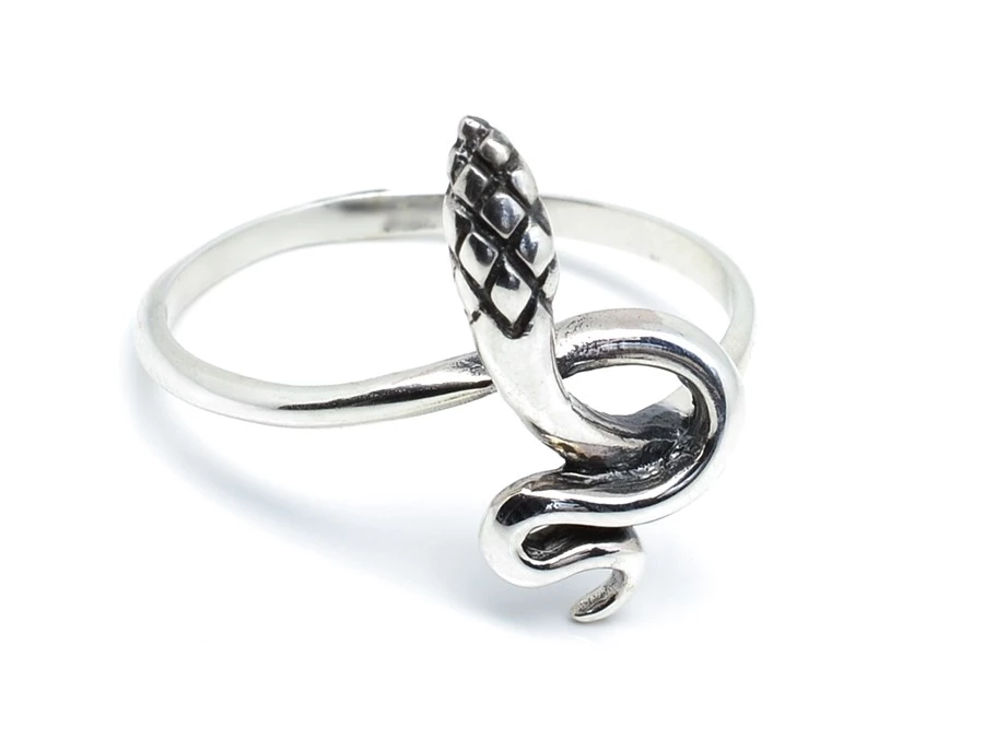 Stříbrný prsten had jemný 49
