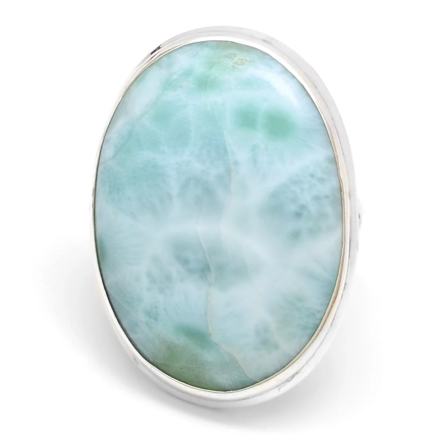 Stříbrný prsten larimar