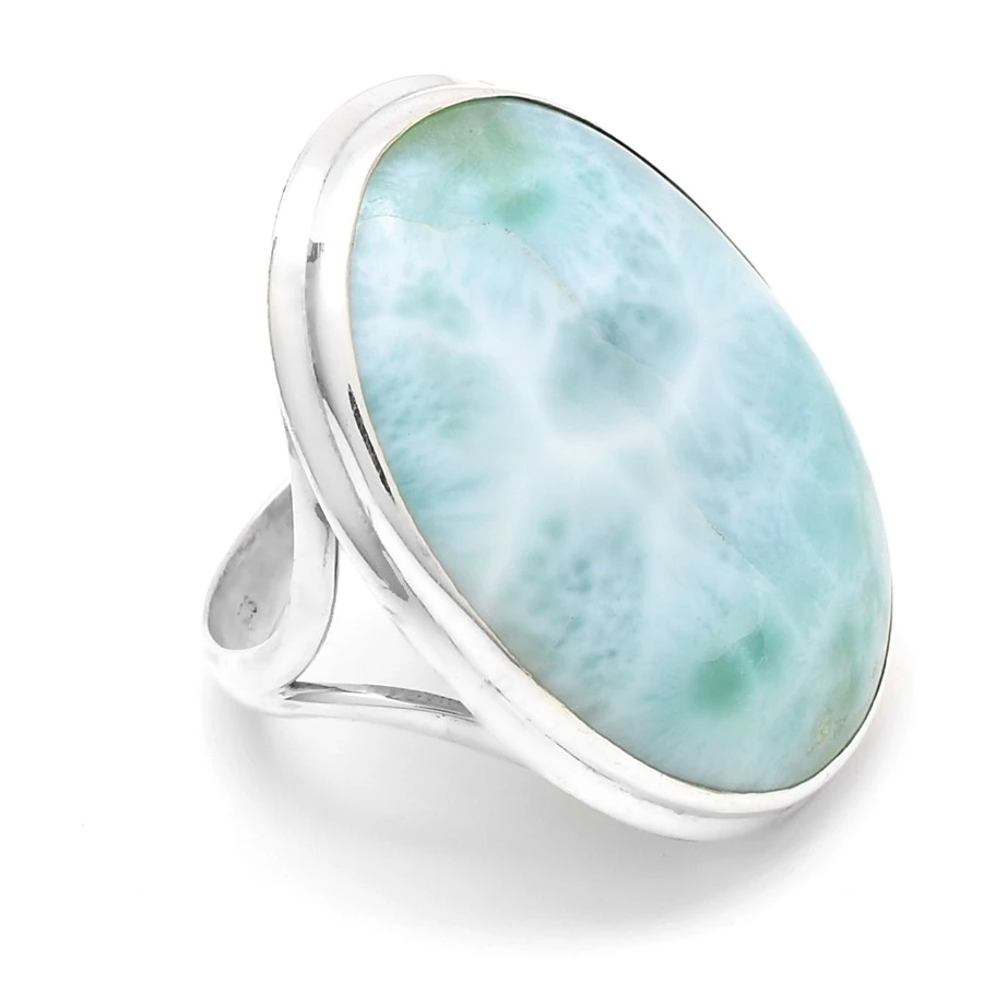 Stříbrný prsten larimar