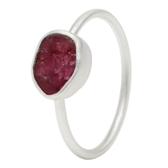 Stříbrný prsten s rubínem Redie