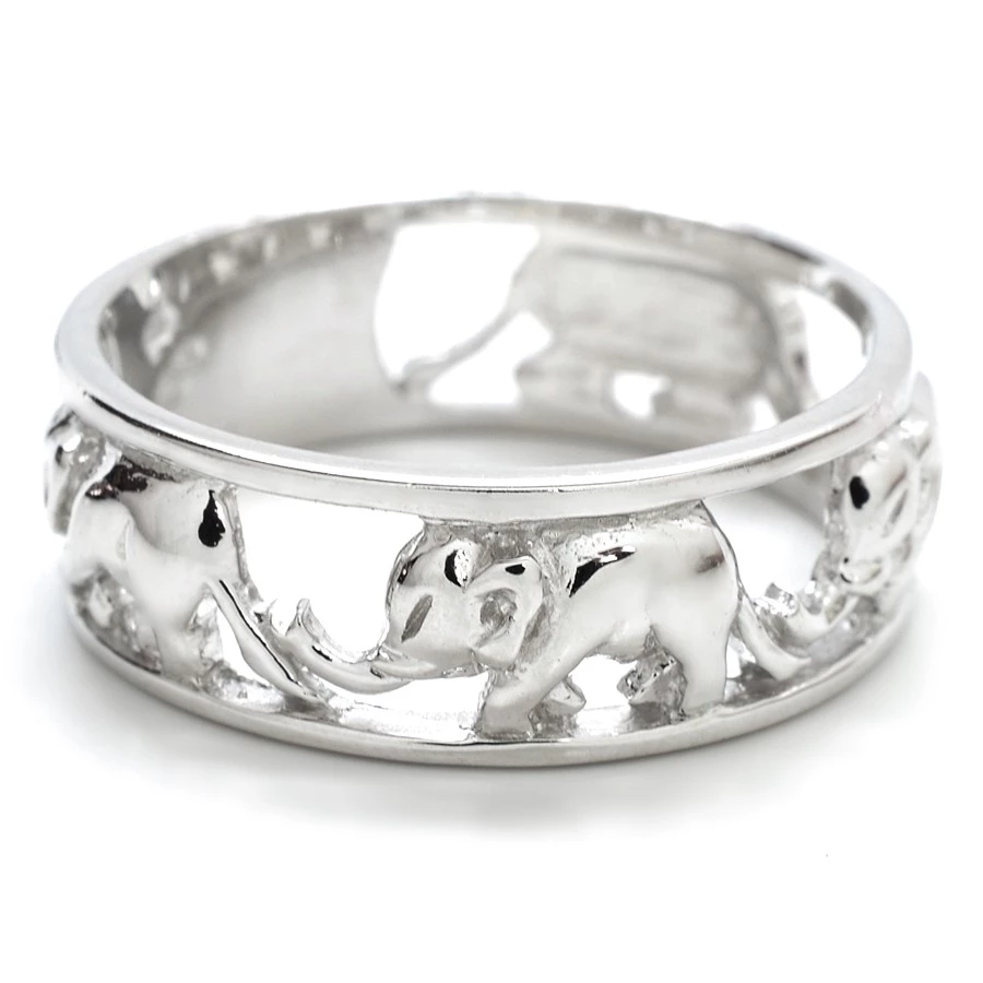 Stříbrný prsten slon Elefant