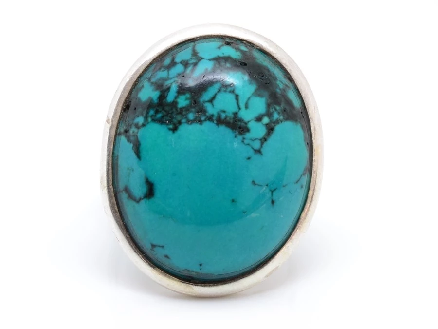 Stříbrný prsten tyrkys