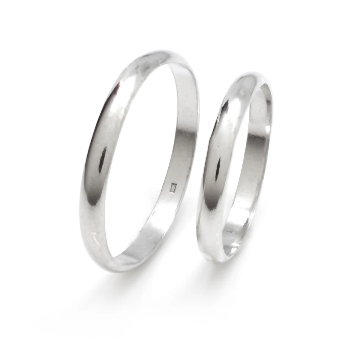 Stříbrný snubní prsten hladký 2 mm