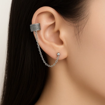 Stříbrné záušnice s ornamenty Adelaide