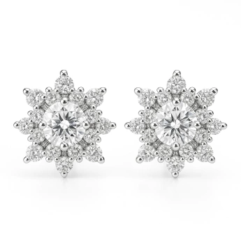 Stříbrné náušnice kytičky Allure