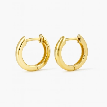 Stříbrné náušnice kroužky zlacené Halo 12 mm