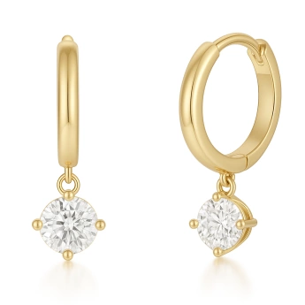 Golden Harmony – zlacené náušnice se zirkonem