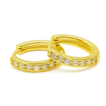 Zlacené náušnice kroužky Ewellas