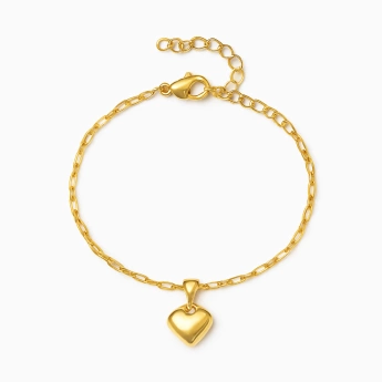 Dámský zlacený náramek se srdíčkem
