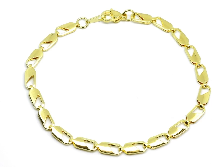 Ocelový zlacený náramek