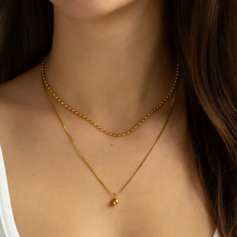 Zlacený kuličkový náhrdelník Purpose