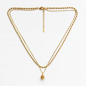 Zlacený kuličkový náhrdelník Purpose