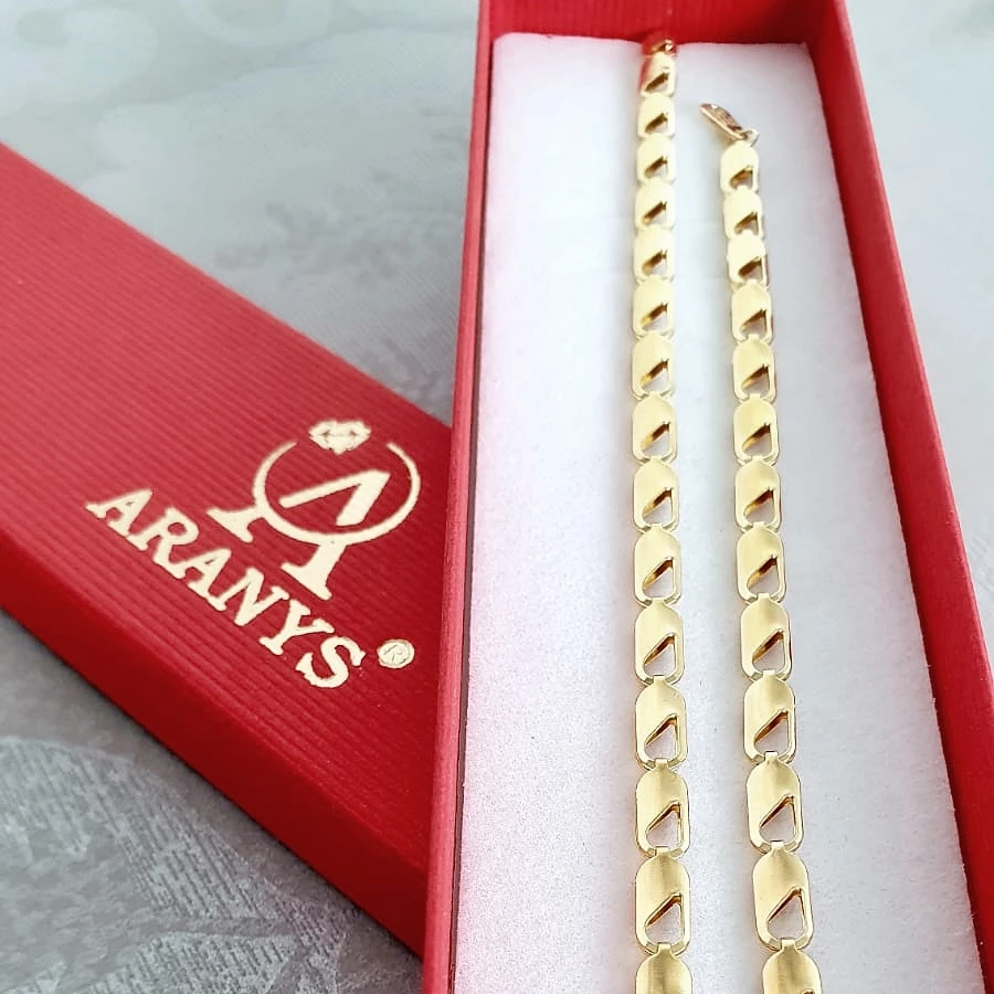 Ocelový zlacený náramek