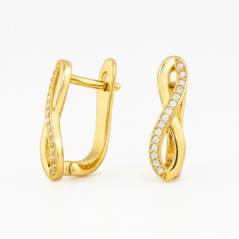 Zlacené náušnice nekonečno Vastide