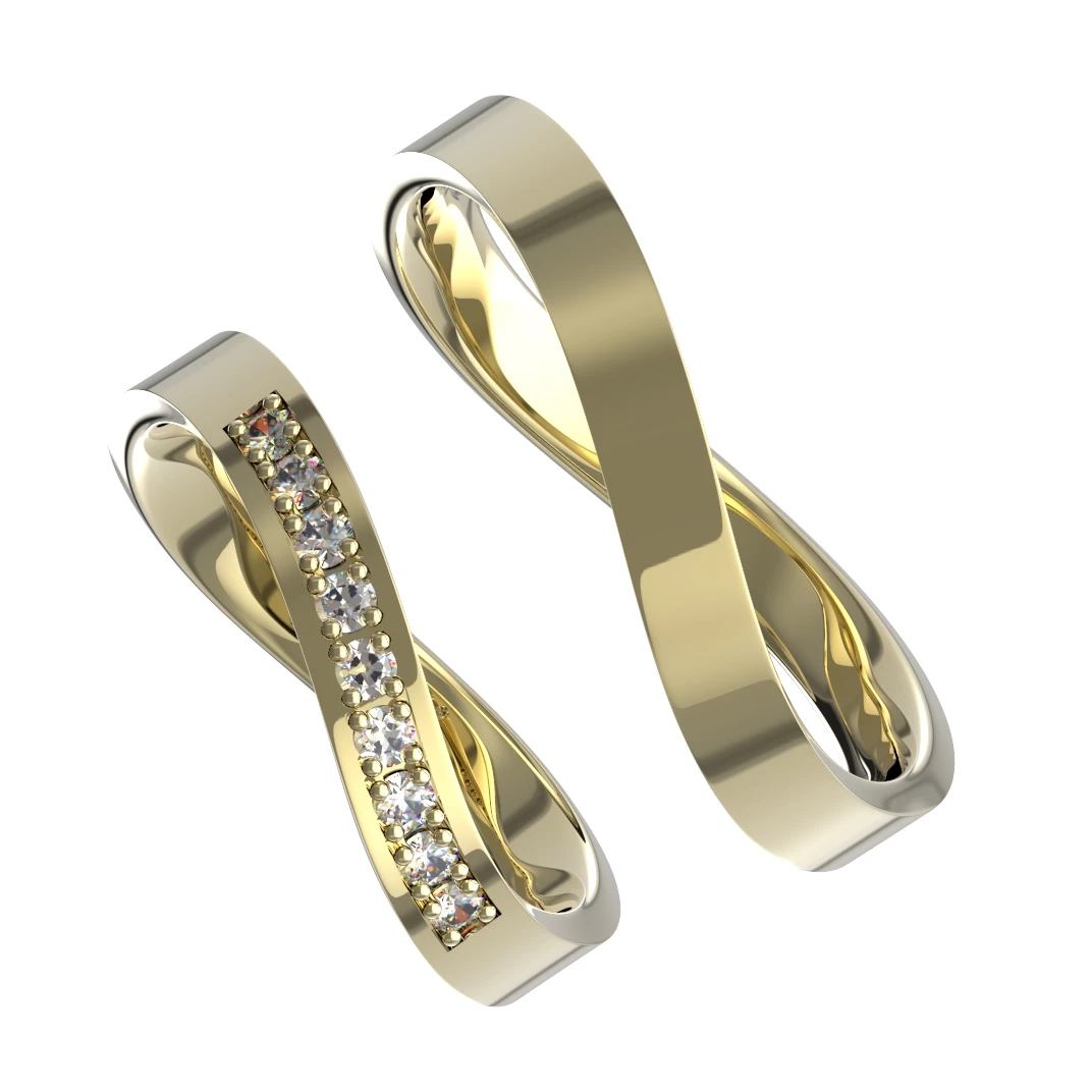 Zlaté snubní prsteny Viola