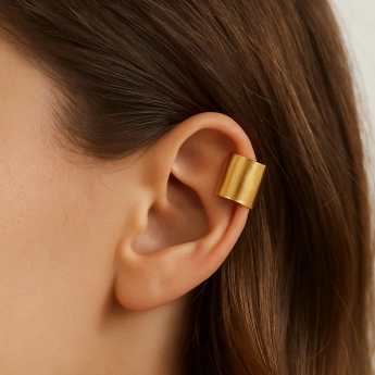 Ocelová záušnice Alessa 3 barvy - stříbrná/černá/zlatá