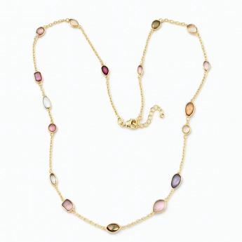 Stříbrný náhrdelník Turmalín Rossie