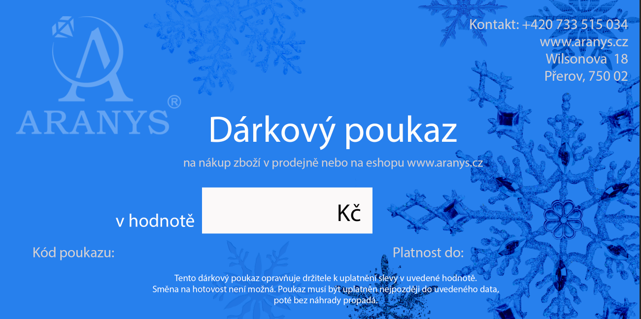 Dárkový poukaz na šperky