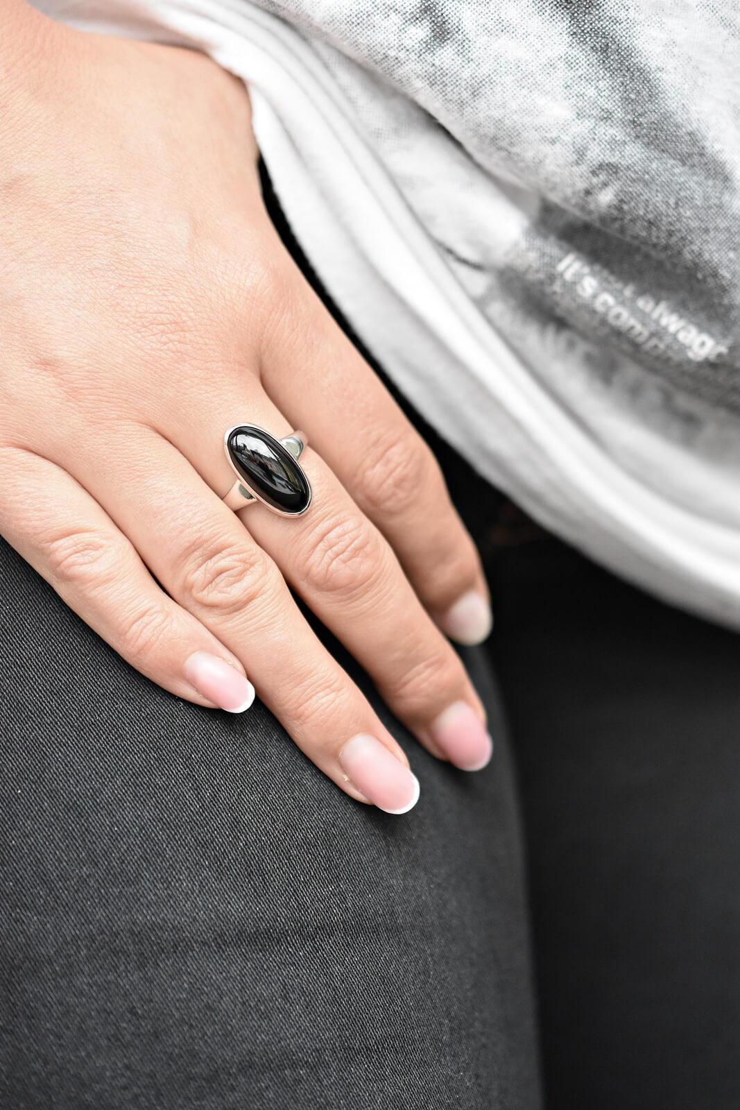 Stříbrný prsten na zakázku, turmalín