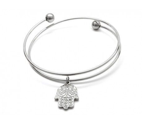 Ocelový náramek Hamsa