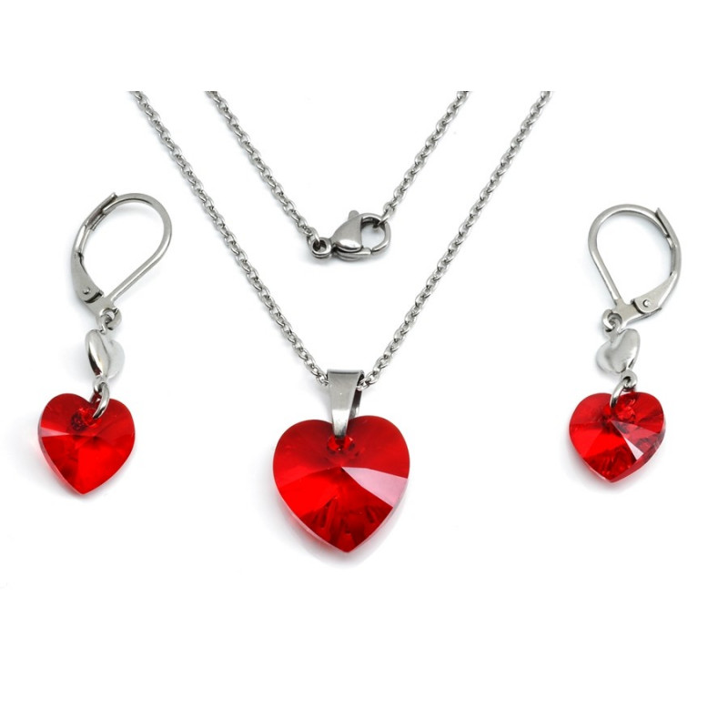 Souprava červená srdíčka