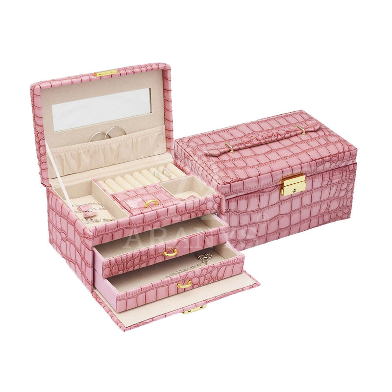 Růžová šperkovnice