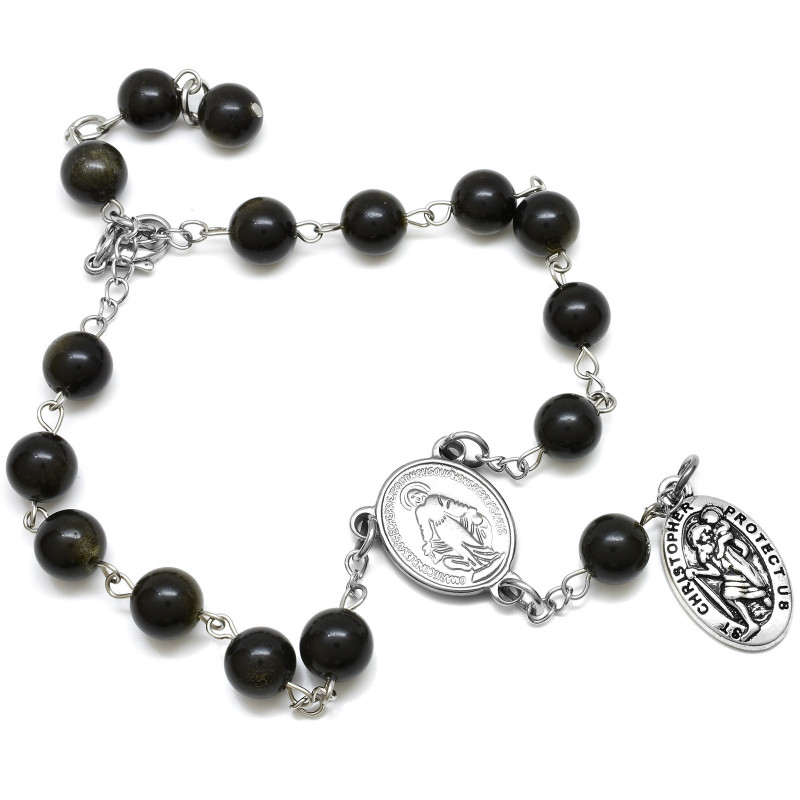 Svatý kryštof obsidin, ochránce pro cestovatele před zlem