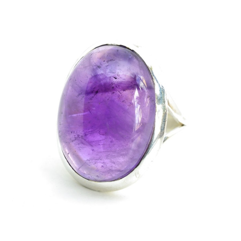 Stříbrný prsten ametyst