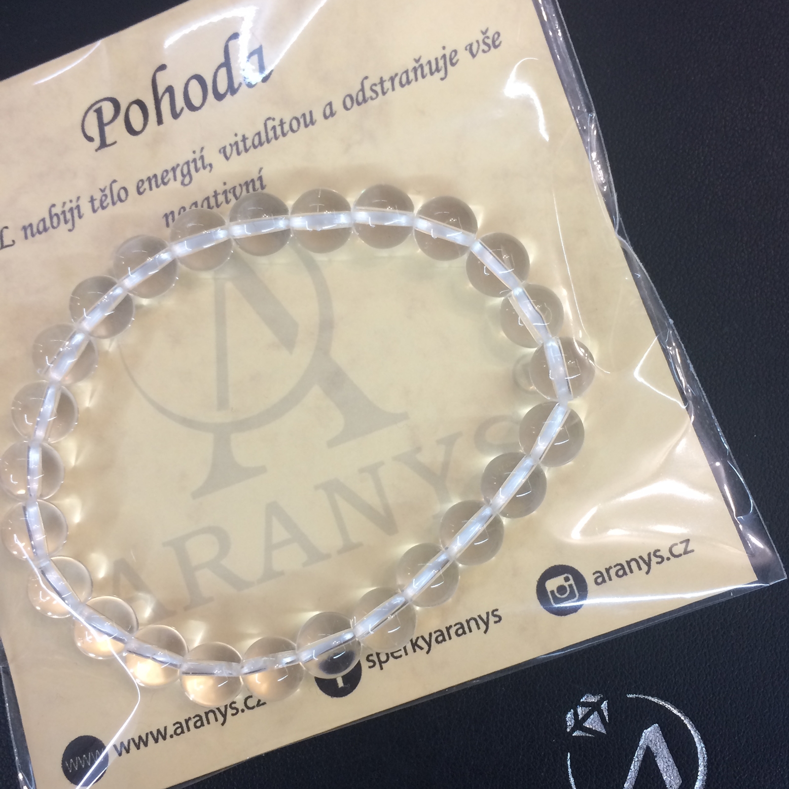 Náramek na ruku křišťál, pro pocit pohody