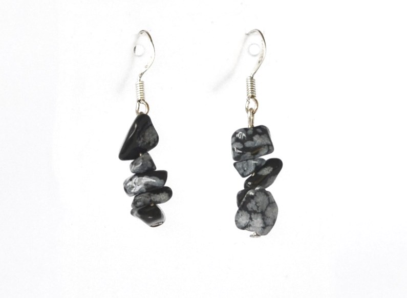 Náušnice obsidián