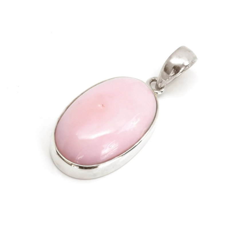Stříbrný přívěsek růžový andský opál