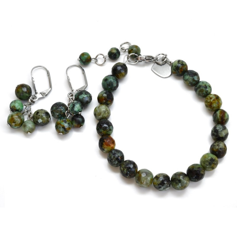 Náušnice zelený tyrkys