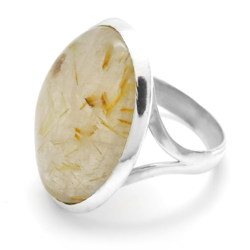 Stříbrný prsten sagenit