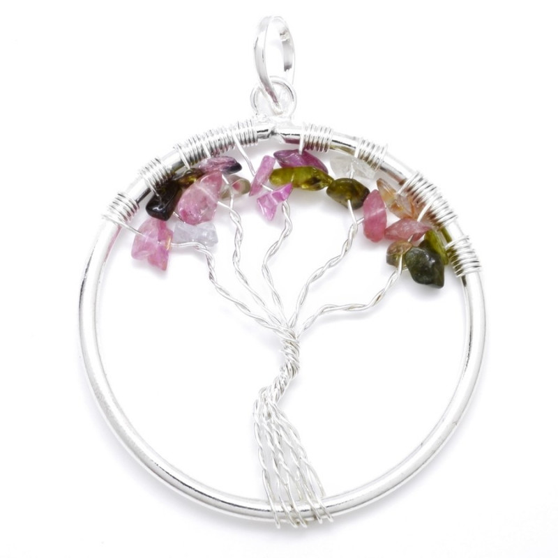Přívěsek strom, barevný turmalín