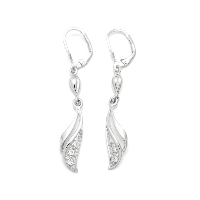 Visací stříbrné náušnice