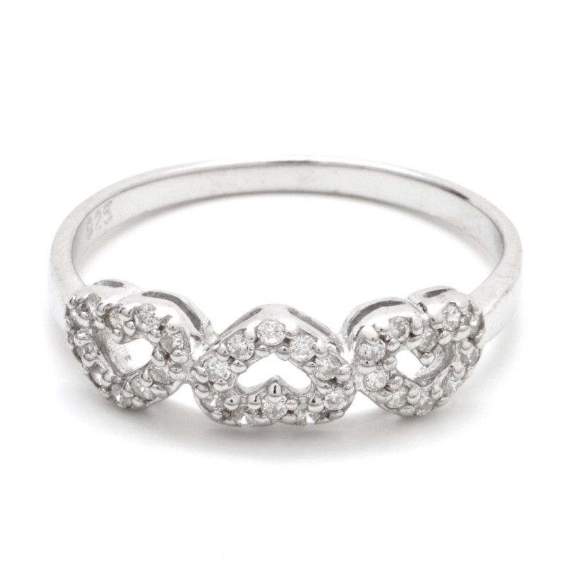 Stříbrný prstýnek srčíčka