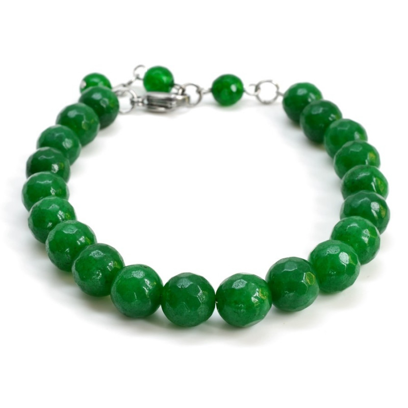 Náramek - zelený jadeit