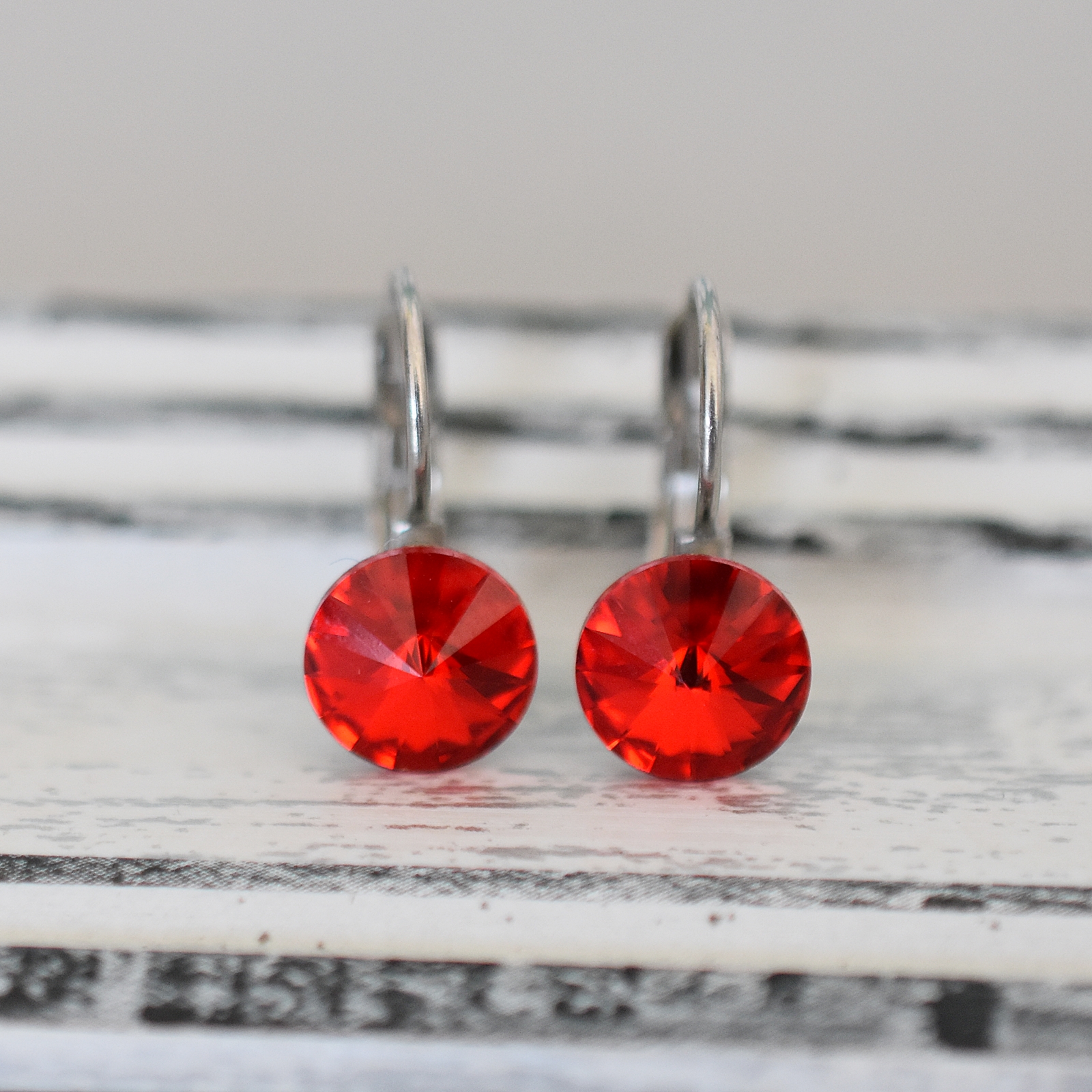 Ocelové náušnice Swarovski